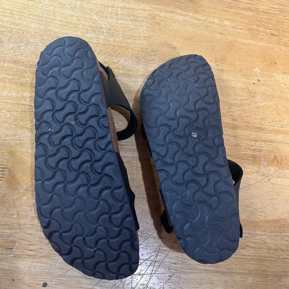 Birkenstock Rio Black Birko-Flor Ankle Strap Sandals EU 42 L11 M9